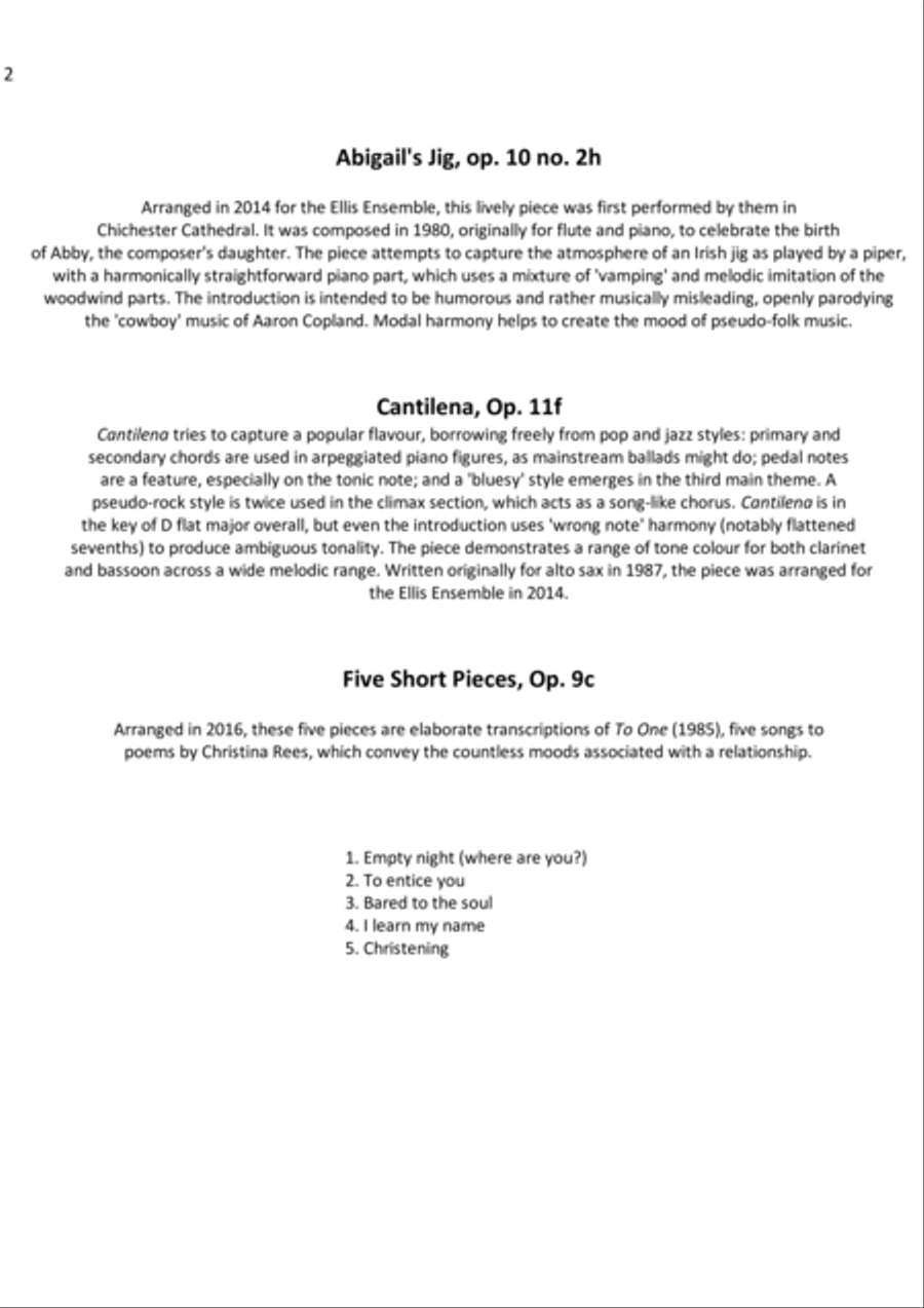 Cameos Bassoon scores gallery preview page 2