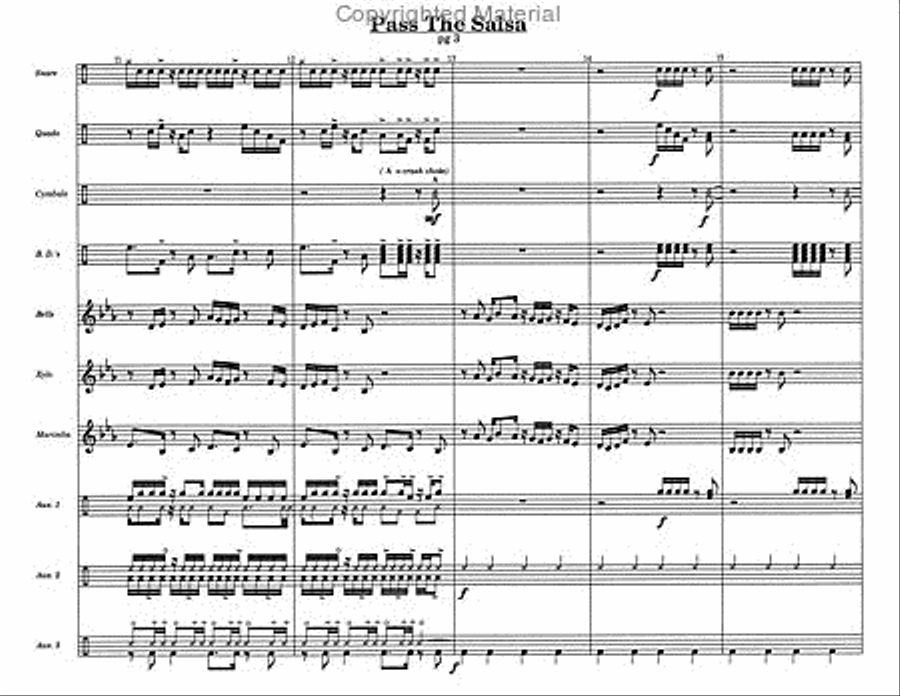 Pass The Salsa Pass The Salsa Percussion Ensemble scores gallery preview page 5
