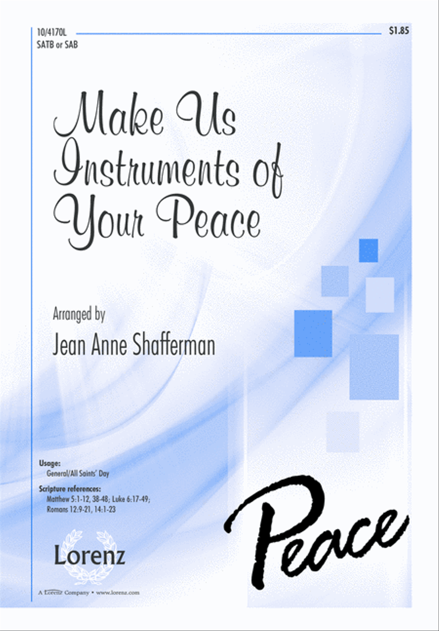 Make Us Instruments of Your Peace 4-Part scores gallery preview page 1