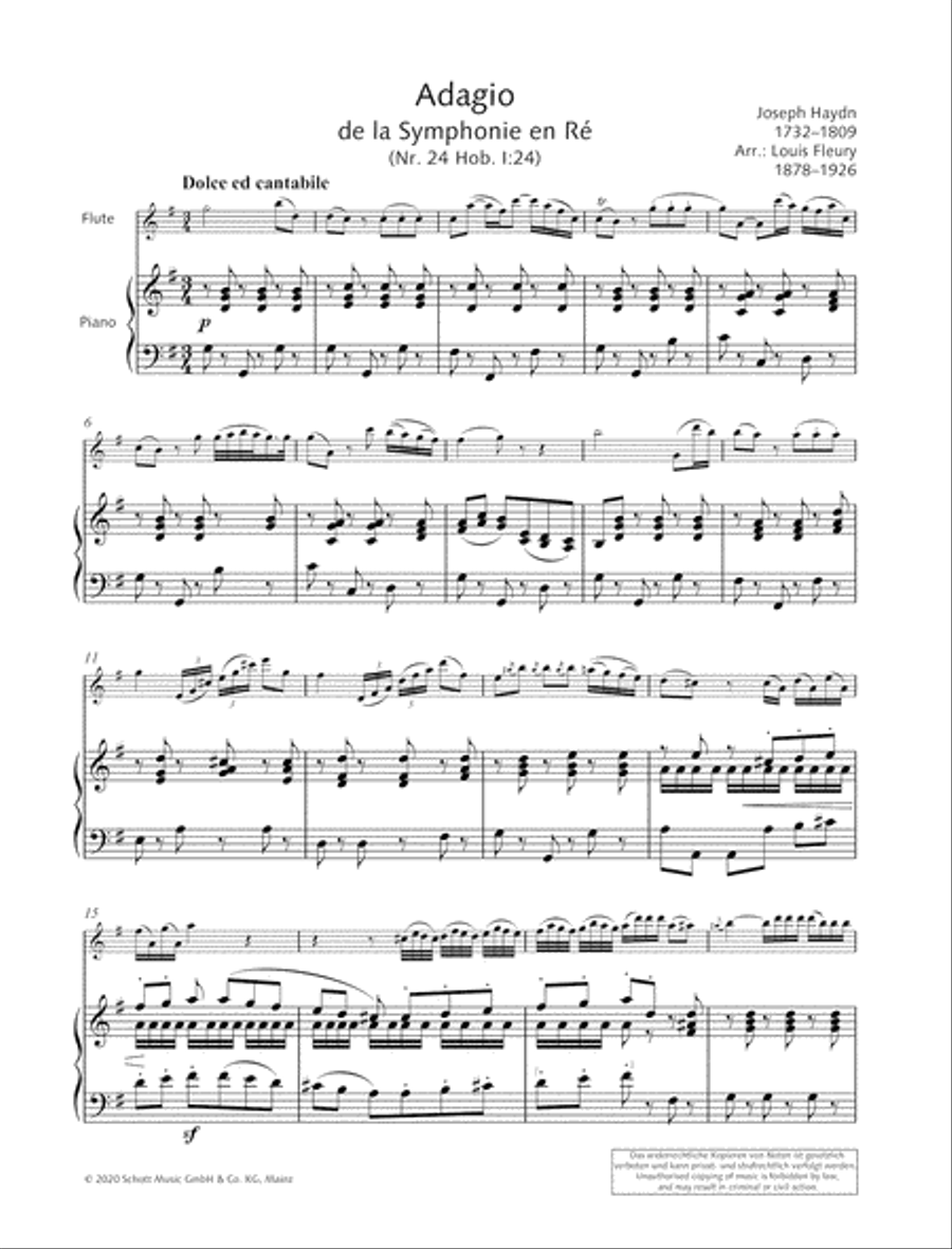 Joy of Music – Discoveries from the Schott Archives Flute Solo scores gallery preview page 6