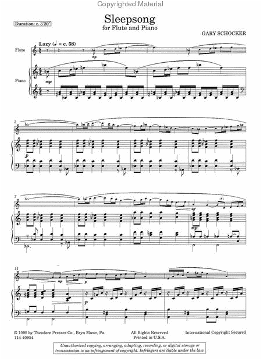 Sleepsong Sleepsong Chamber Music scores gallery preview page 2