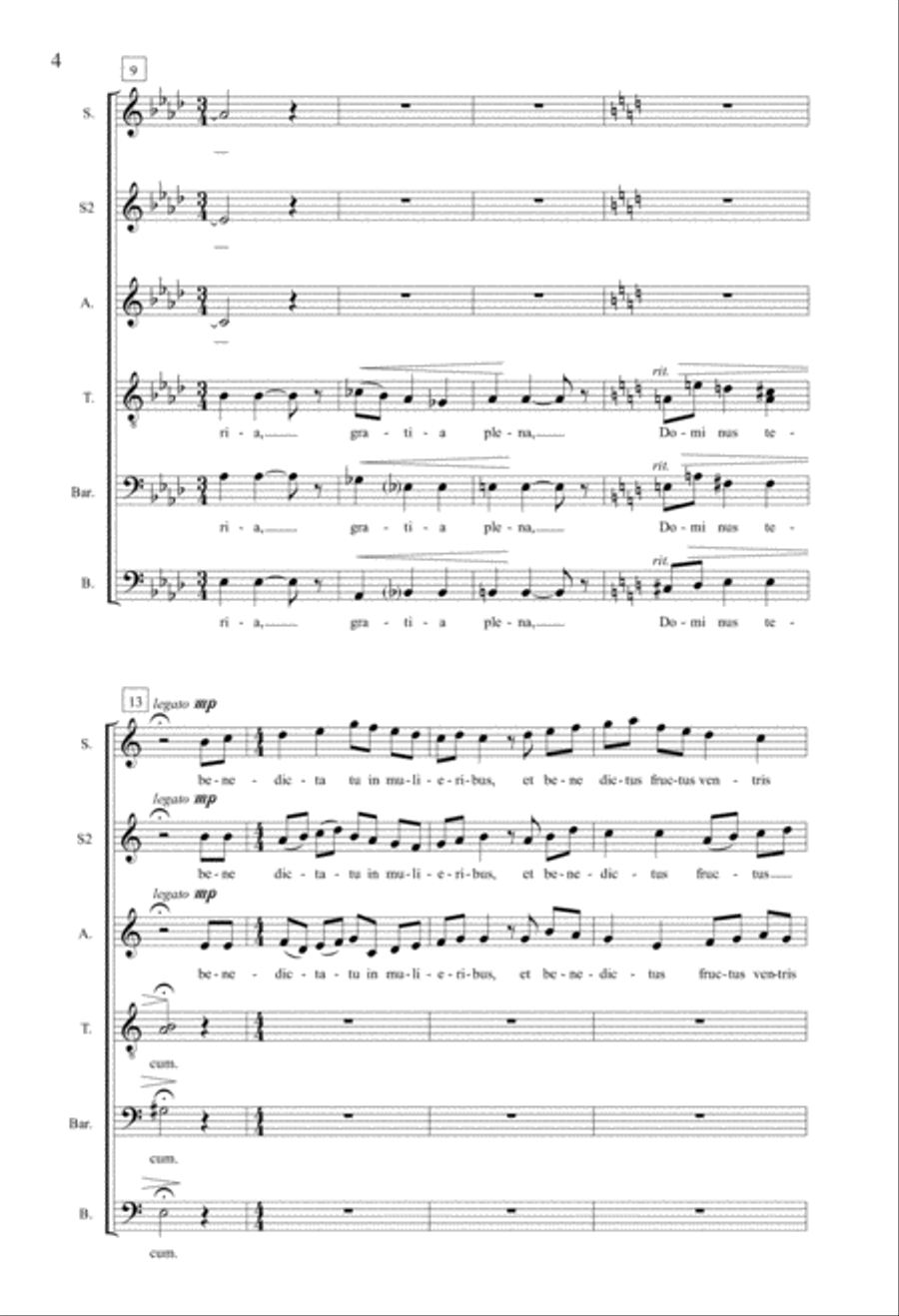 Ave Maria SSAATTBB scores gallery preview page 2