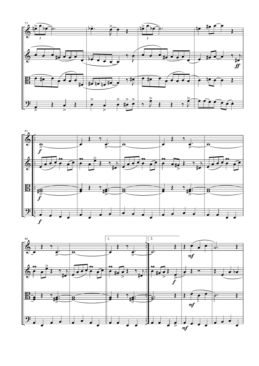 Sing, Sing, Sing String Quartet scores gallery preview page 6