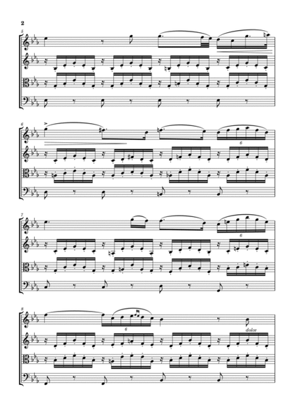 Schubert - Ave Maria for String Quartet - Level 3 image number null