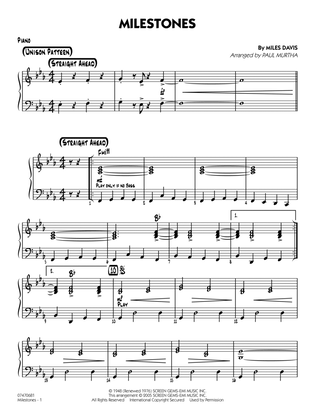 Milestones (arr. Paul Murtha) - Piano