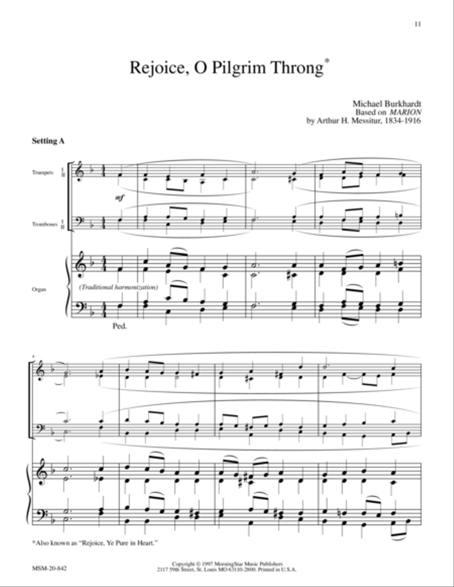 Rejoice, O Pilgrim Throng! (Marion) Choir scores gallery preview page 1