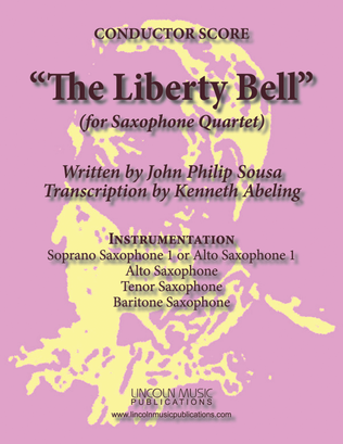 Book cover for March - The Liberty Bell (for Saxophone Quartet SATB or AATB)