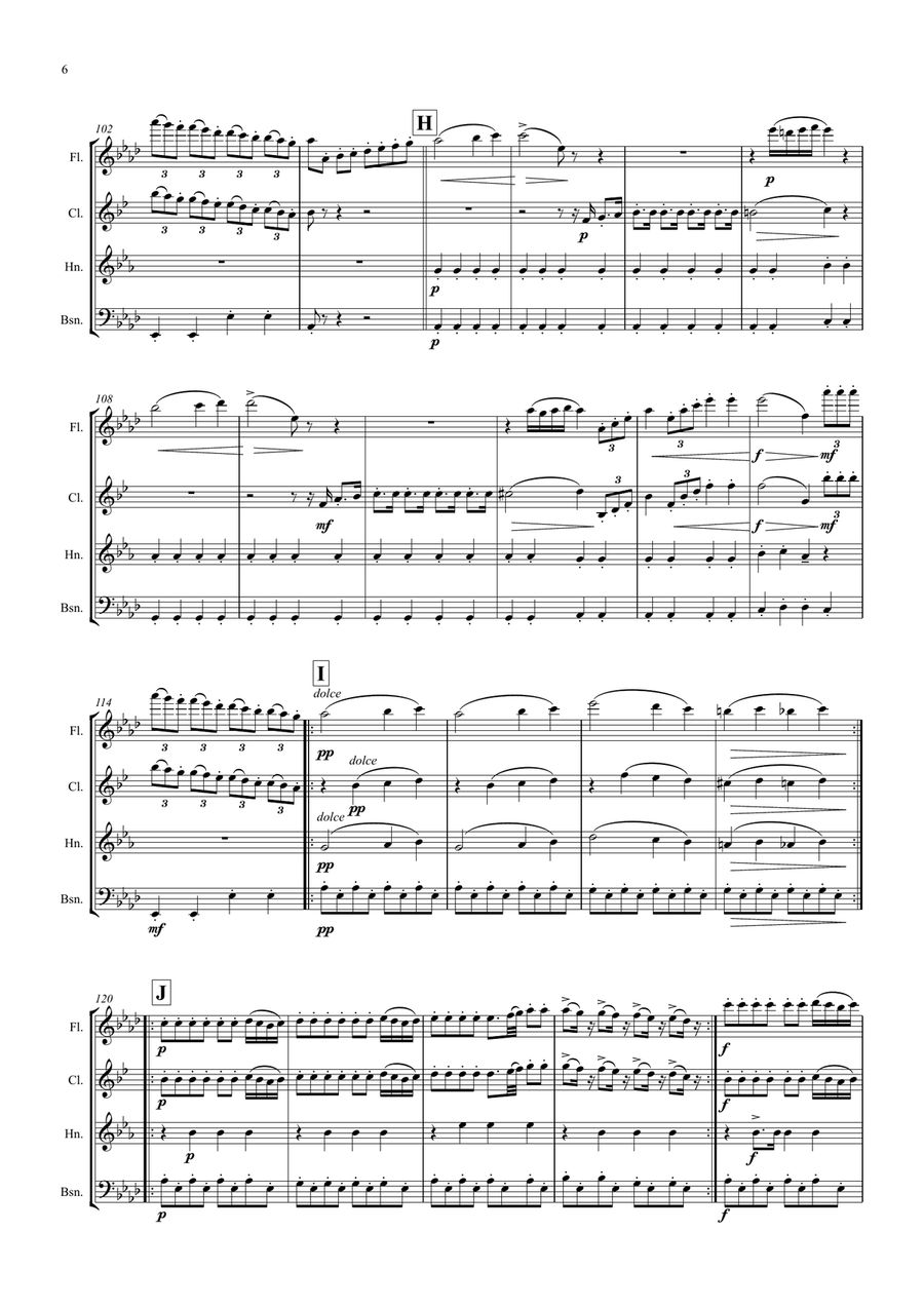 The Barber of Seville - Overture - Wind QuartetR Woodwind Quartet scores gallery preview page 6