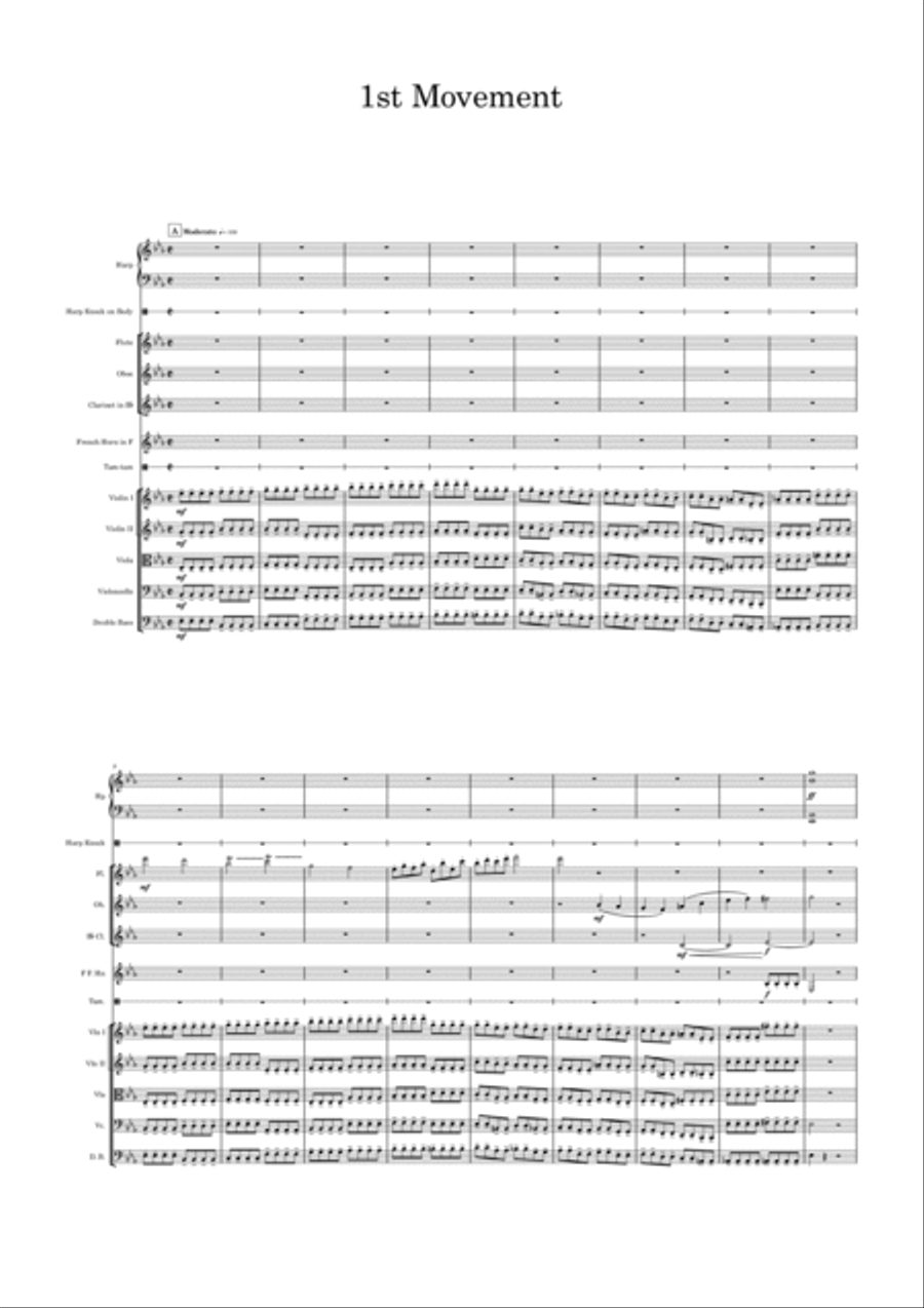 Concerto for Harp in Eb Major (for Harp and Chamber Orchestra) Chamber Orchestra scores gallery preview page 2