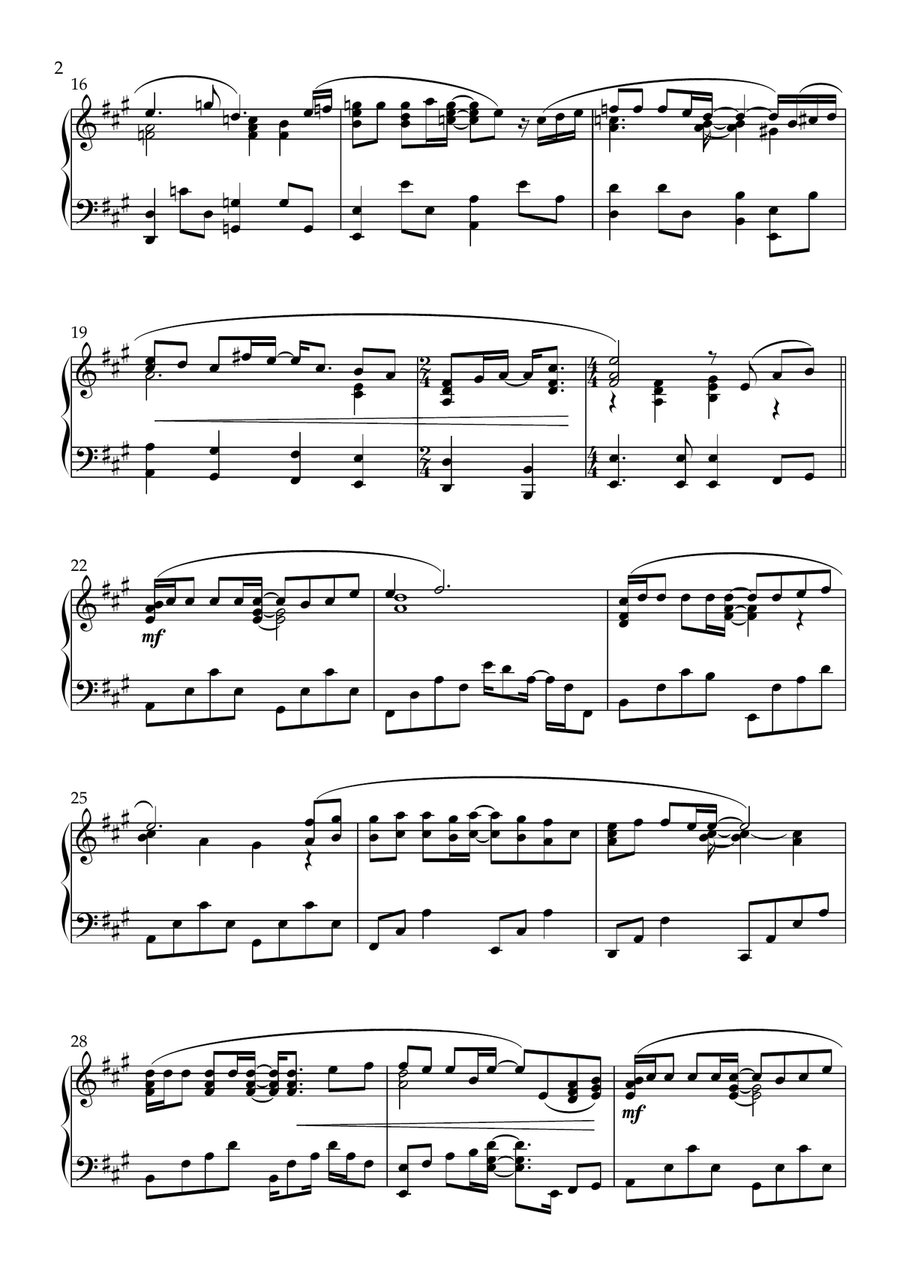 Can't Live Without You. Romantic Ballad for Weddings etc- Solo Piano Piano Solo scores gallery preview page 3