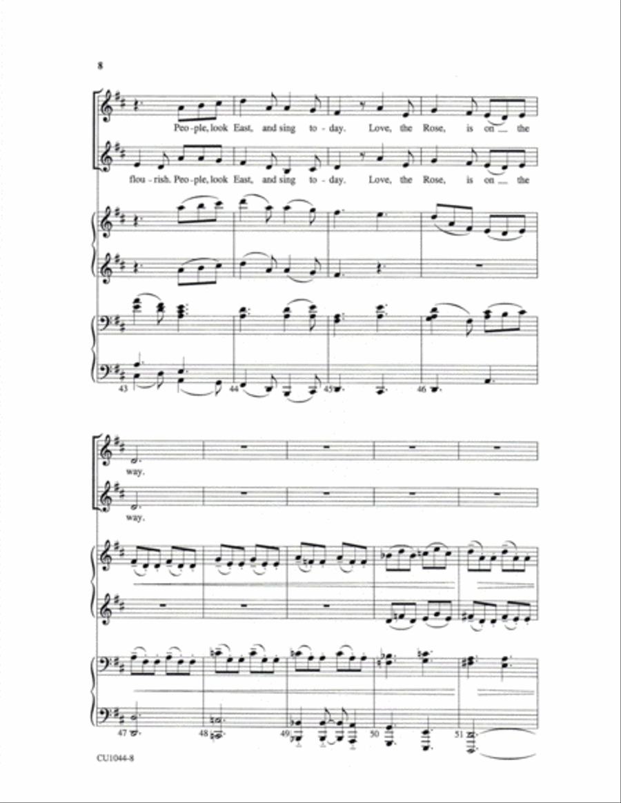 People, Look East - SATB 4-Part scores gallery preview page 5