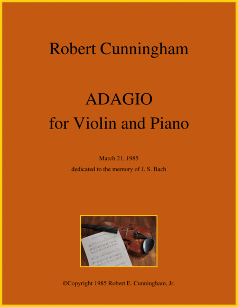 Adagio for Violin and Piano Violin Solo scores gallery preview page 1