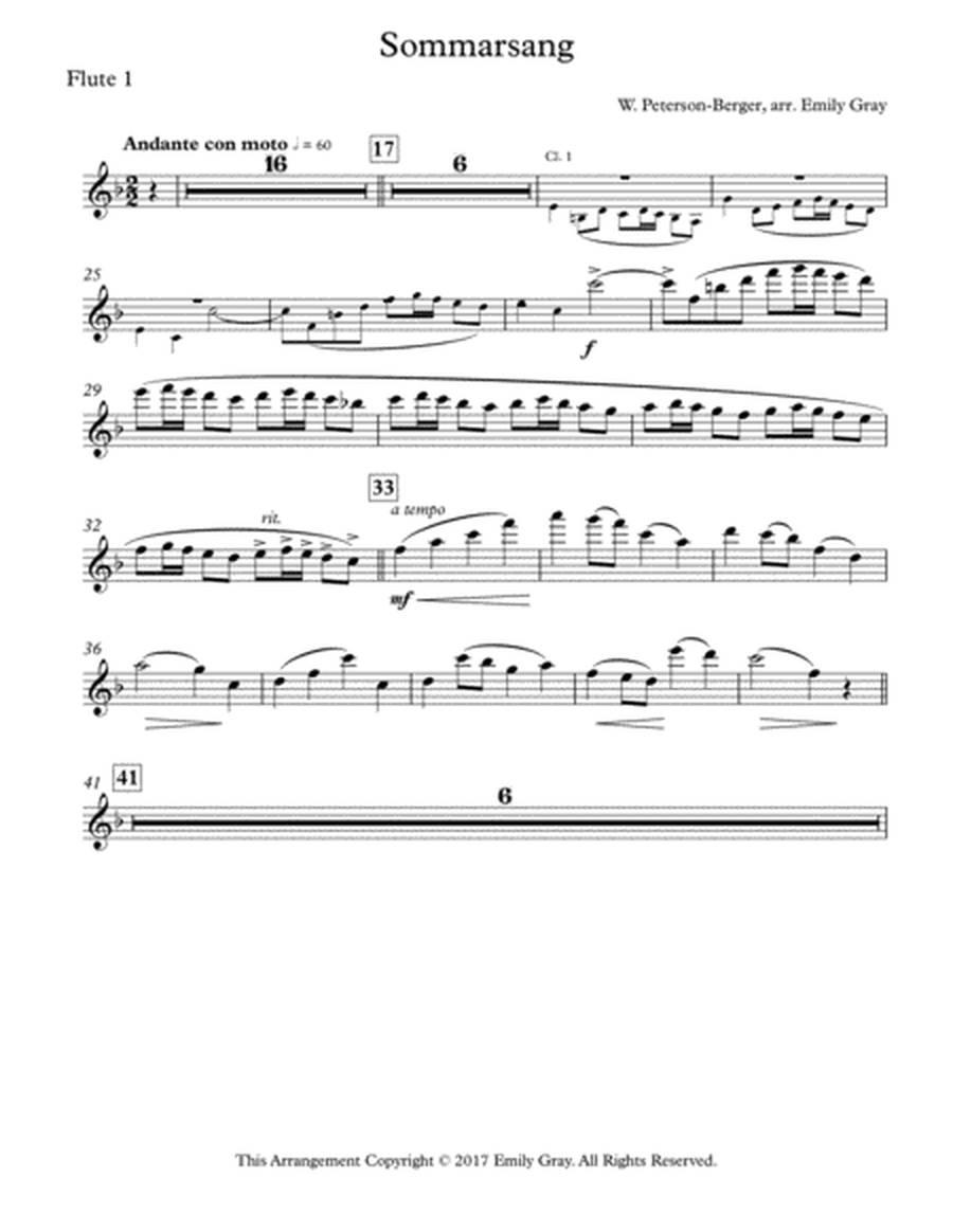 Sommarsang (Summer Song) for Concert Band (Parts) image number null