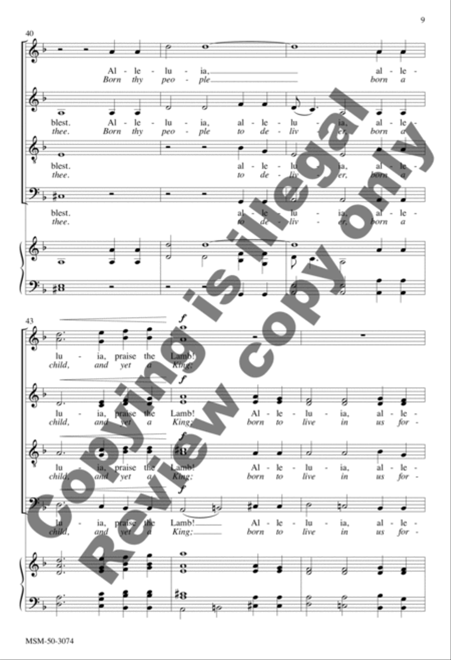 Hark! I Hear the Harps Eternal / Hark, I Hear the Harps Resounding 4-Part scores gallery preview page 9