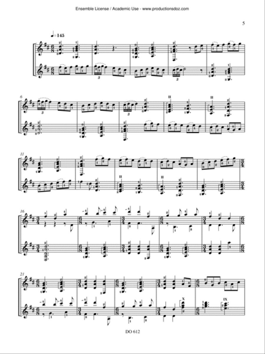 Espanoleta y Canarios Classical Guitar scores gallery preview page 5