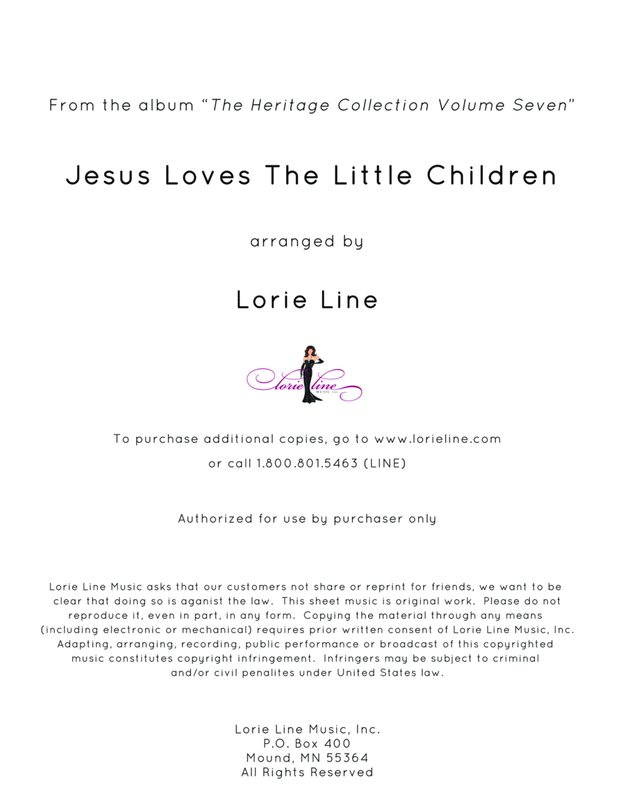 Jesus Loves The Little Children Piano Solo scores gallery preview page 1