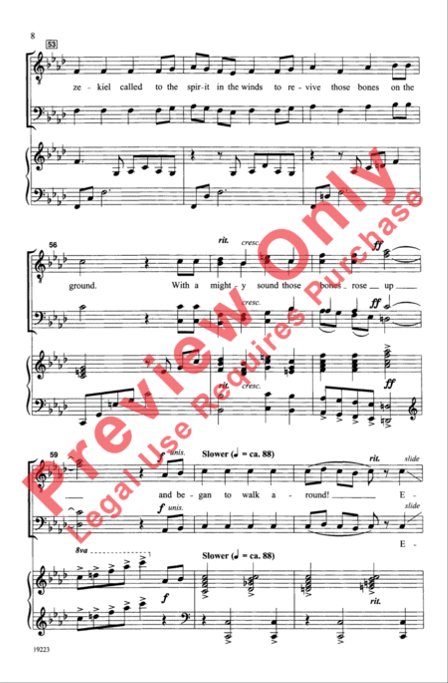 Dry Bones Men's Choir scores gallery preview page 8