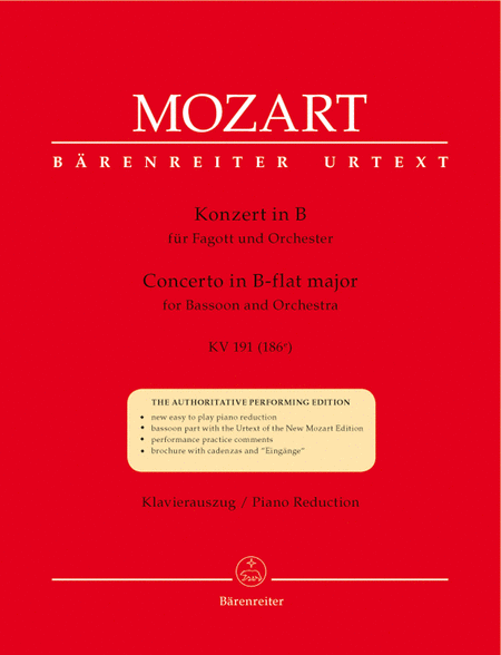 Wolfgang Amadeus Mozart: Bassoon Concerto In Bb Major, K. 191