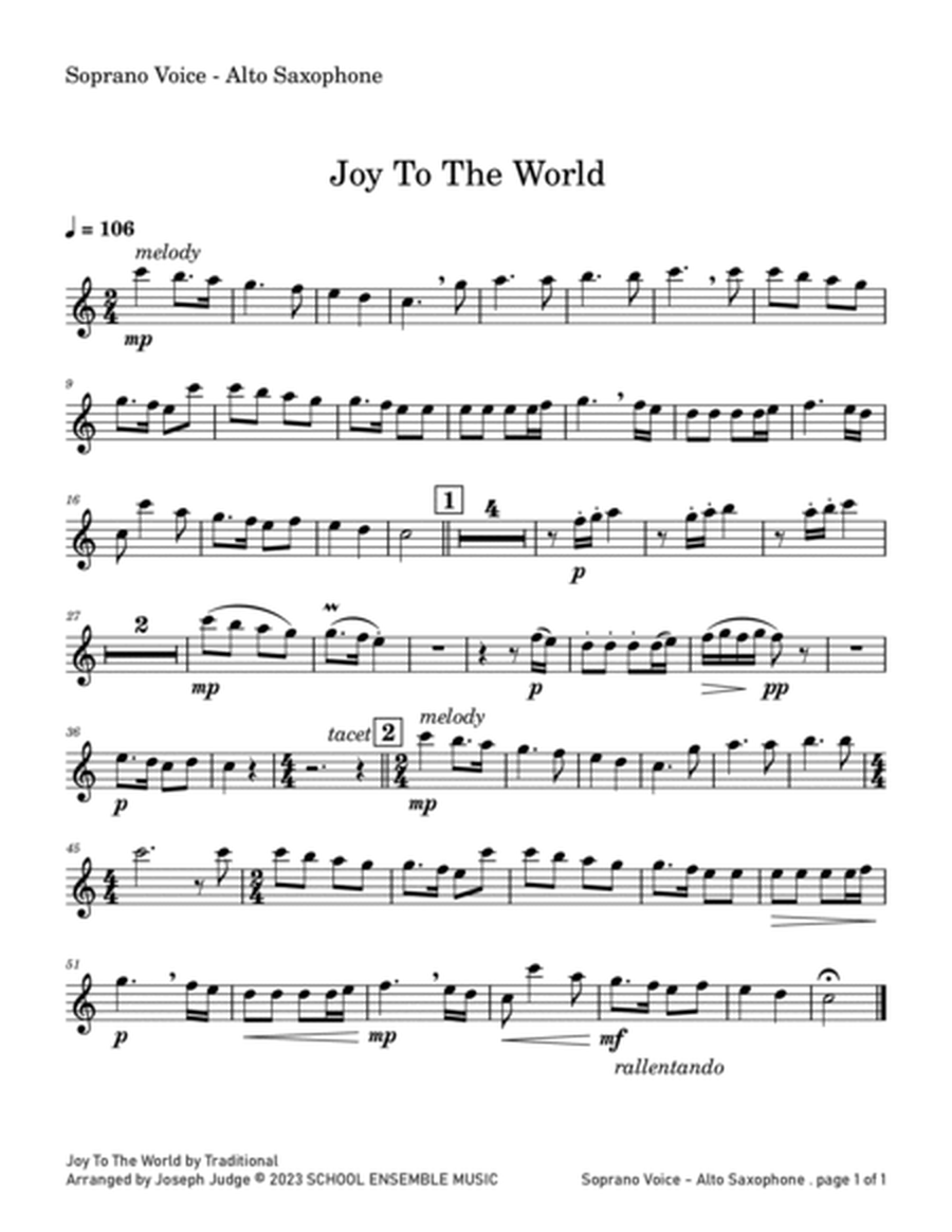 Joy To The World for Saxophone Quartet in Schools image number null