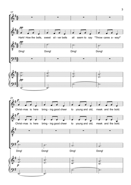 Carol of the Bells - 4 part choir - SATB - Mixed Voices image number null
