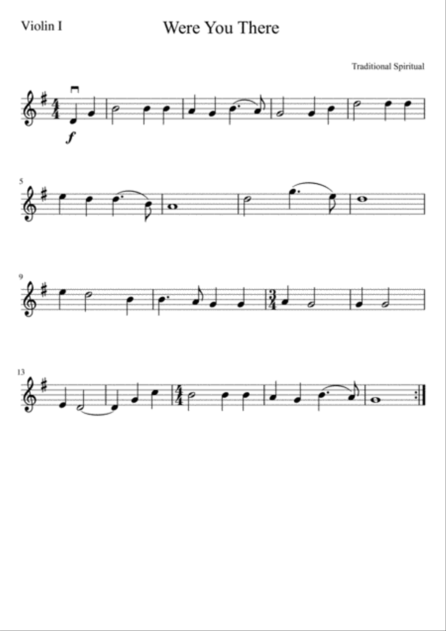 Were You There String Quartet scores gallery preview page 3