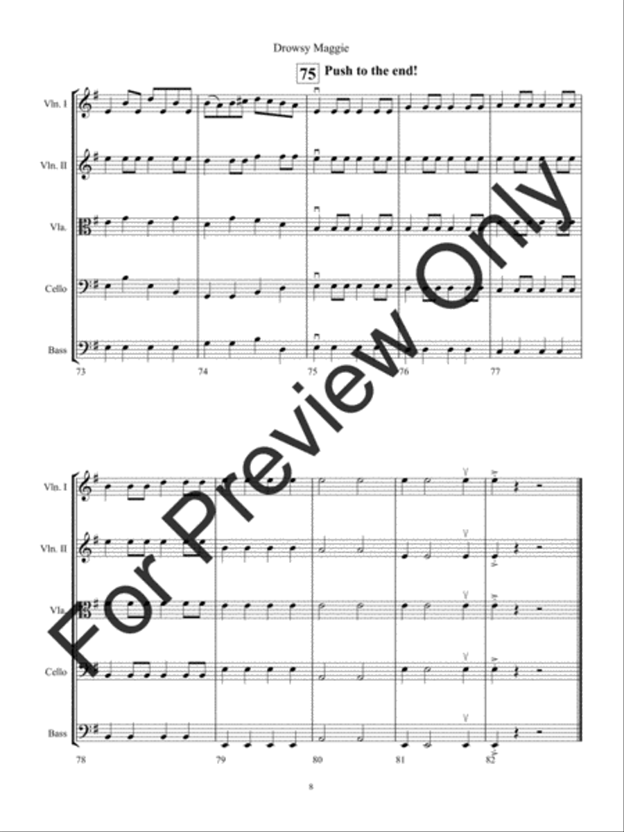 Drowsy Maggie String Orchestra scores gallery preview page 11