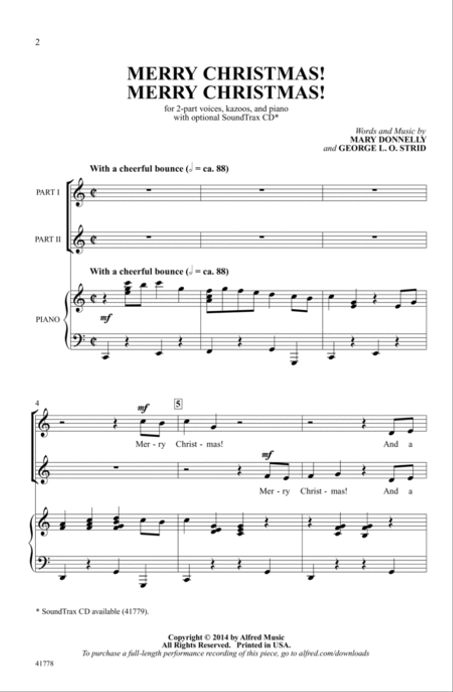 Merry Christmas! Merry Christmas! Choir scores gallery preview page 1