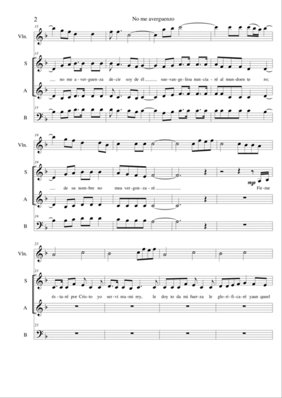 No me avergonzaré SA scores gallery preview page 2