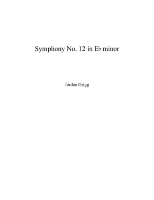 Book cover for Symphony No.12 in E flat Minor Score and parts