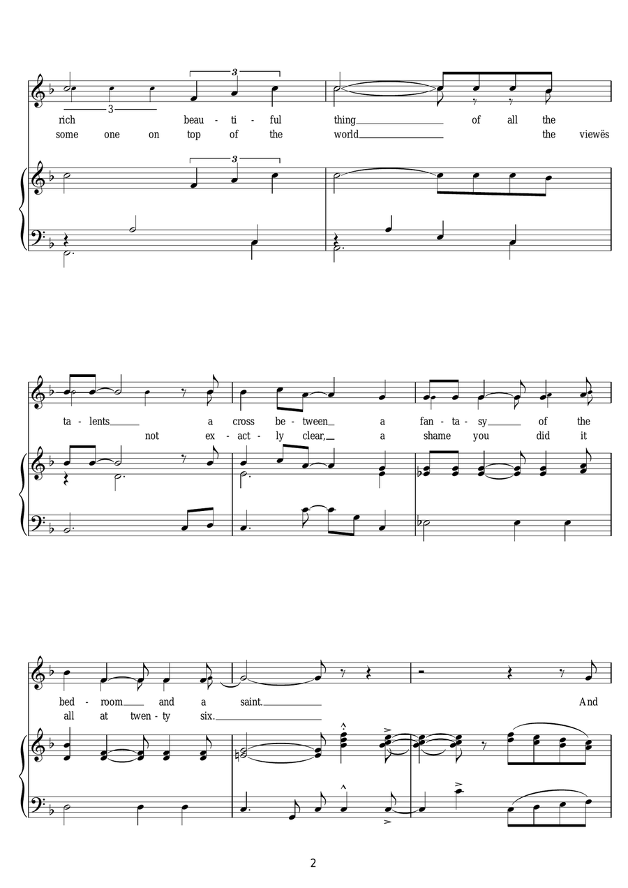 High Flying, Adored (from Evita) Piano, Vocal scores gallery preview page 2