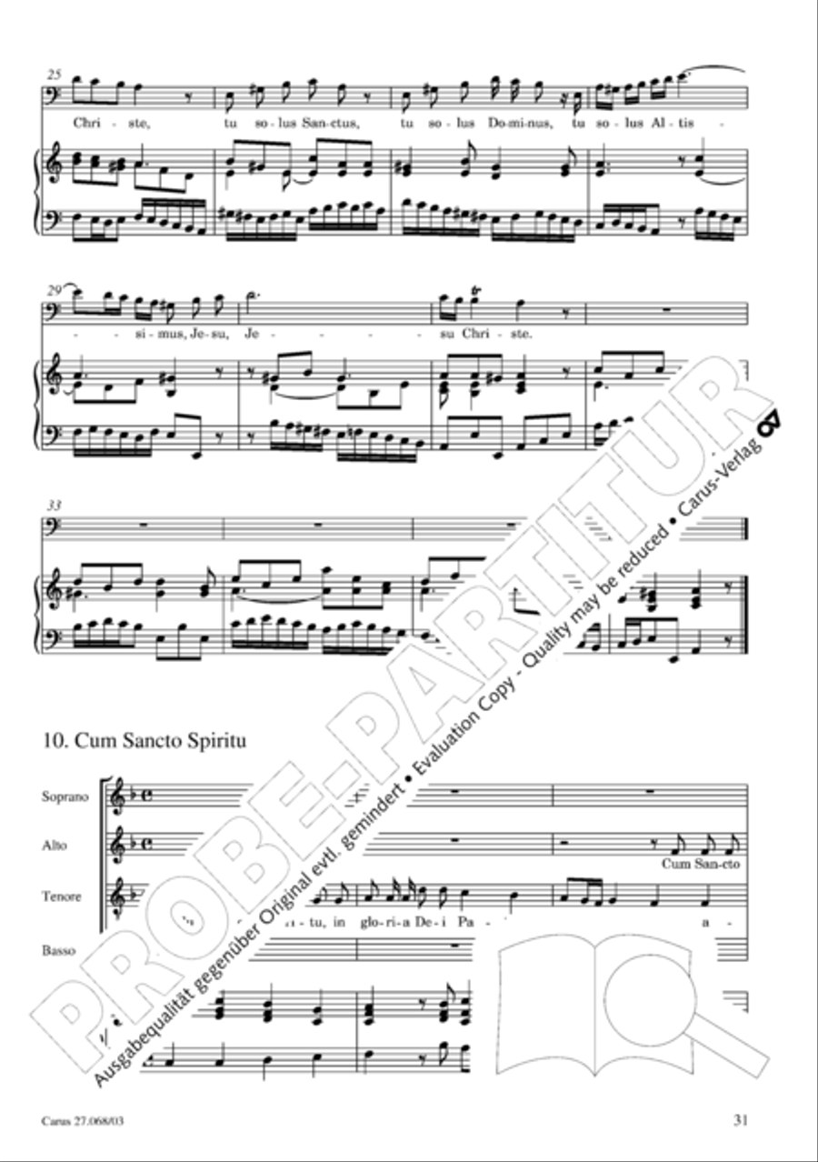 Mass in D minor (Missa in d) 4-Part scores gallery preview page 32
