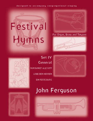Book cover for Festival Hymns for Organ, Brass, and Timpani - Volume 4, General