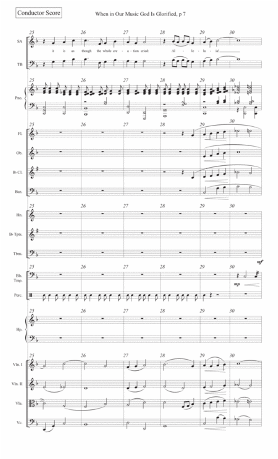 When in Our Music God Is Glorified 4-Part scores gallery preview page 9