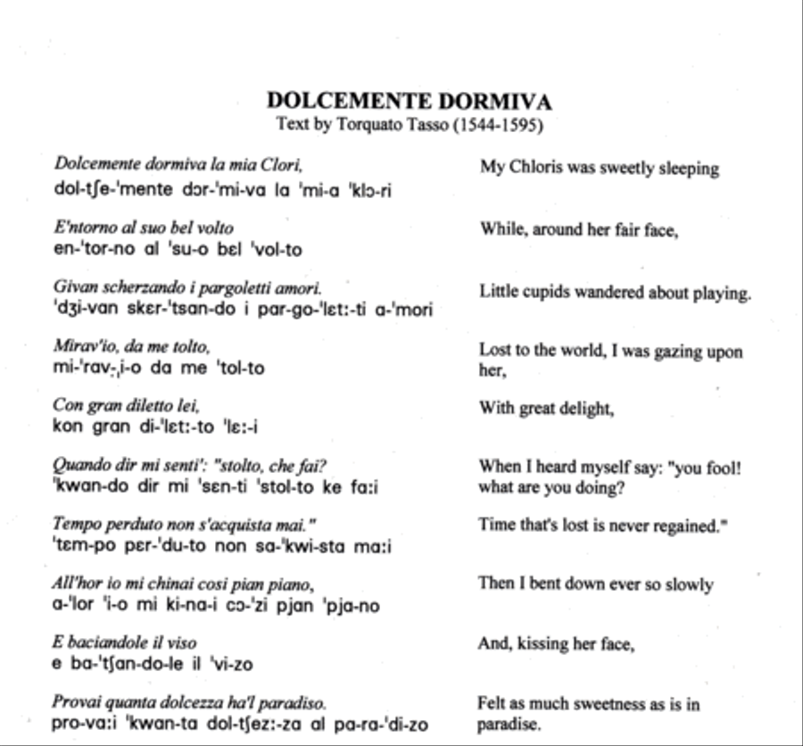 Dolcemente Dormiva and In Dolci Lacci 4-Part scores gallery preview page 2