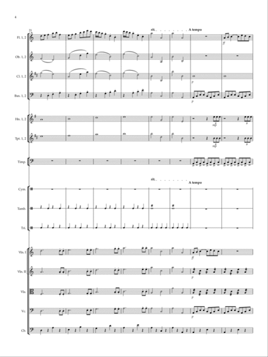 Short piece for Orchestra in A minor Full Orchestra scores gallery preview page 4
