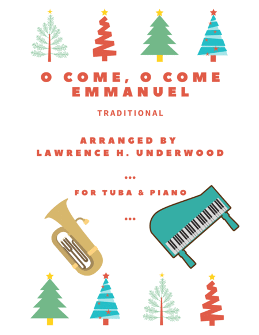 O Come, O Come Emmanuel for Solo Tuba Piano scores gallery preview page 1
