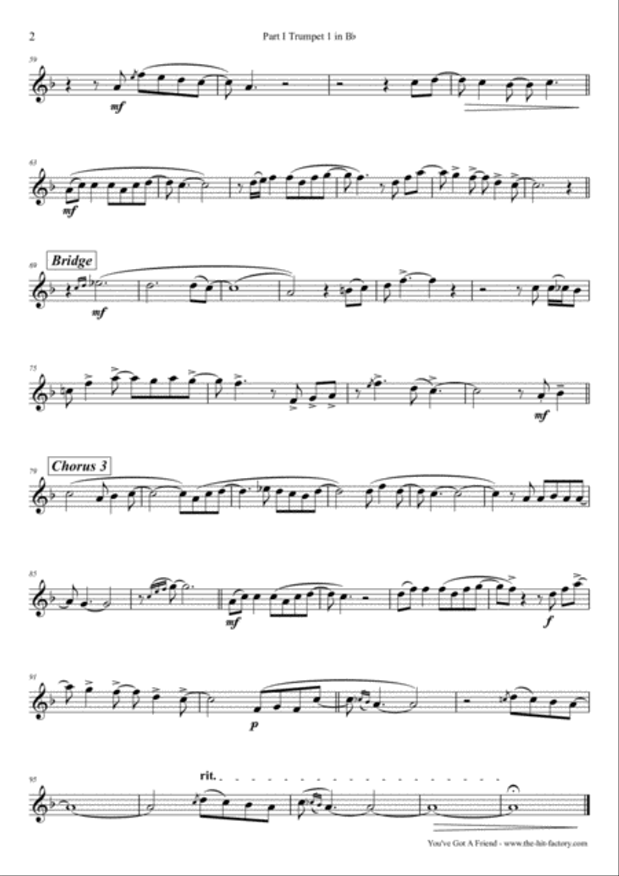 You've Got A Friend Euphonium scores gallery preview page 6