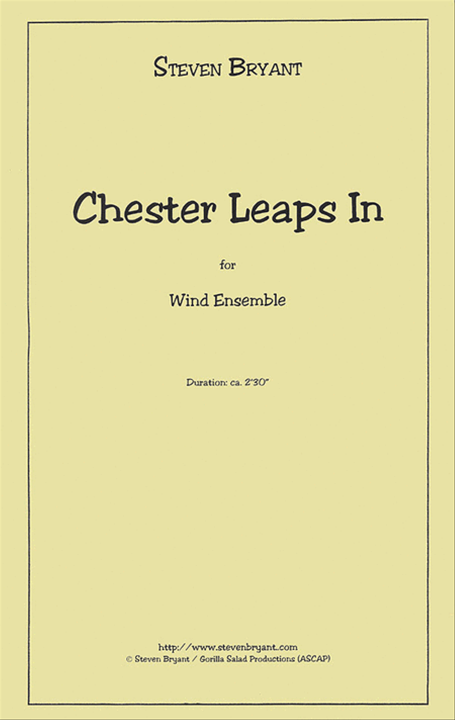 Chester Leaps In Concert Band scores gallery preview page 1