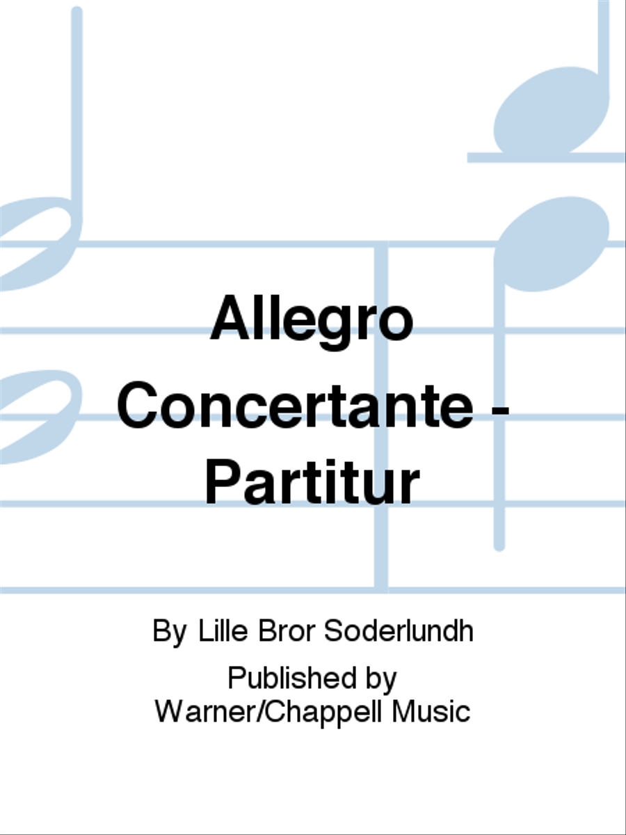 Allegro Concertante - Partitur Orchestra scores gallery preview page 1