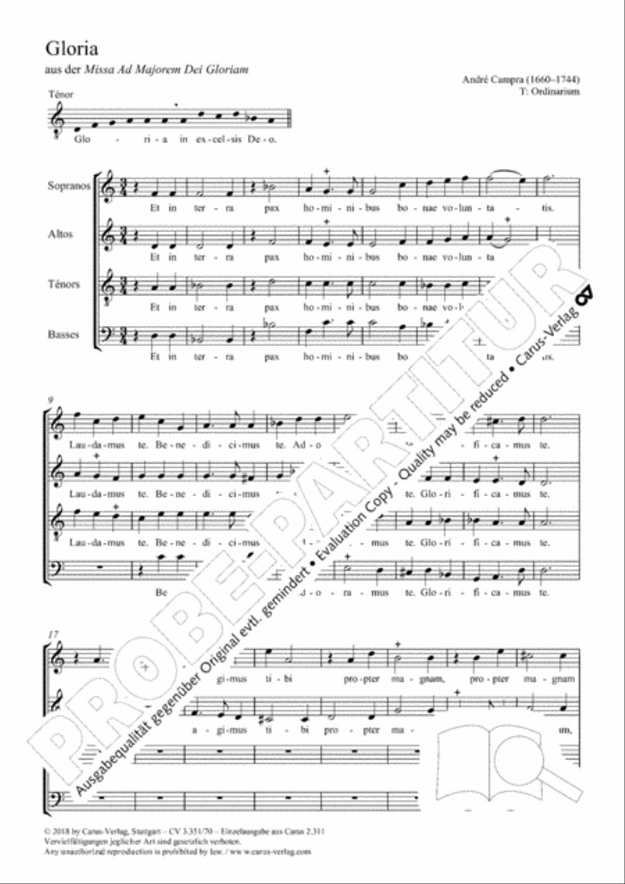 Gloria Gloria 4-Part scores gallery preview page 2