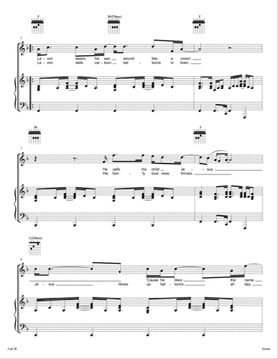 Levon Voice scores gallery preview page 3