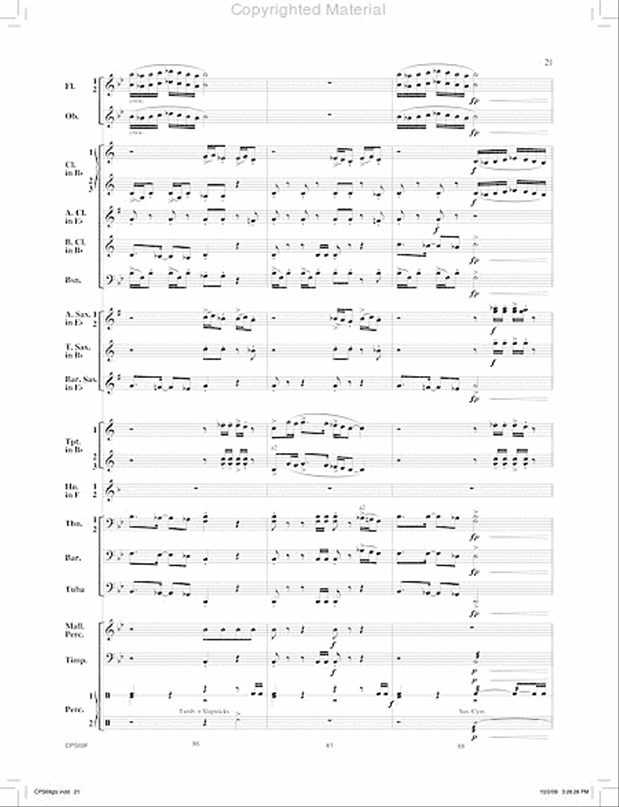 Orion's Sword Orion's Sword Concert Band scores gallery preview page 22