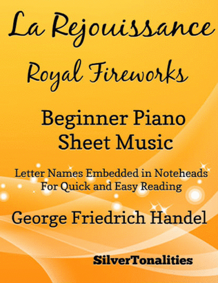 La Rejouissance Royal Fireworks Beginner Piano Sheet Music