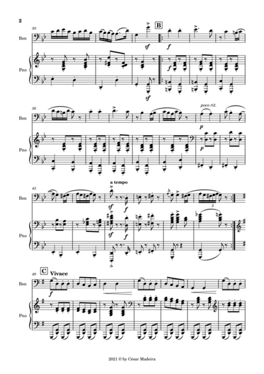 Hungarian Dance No.5 by Brahms - Bassoon and Piano (Full Score) image number null