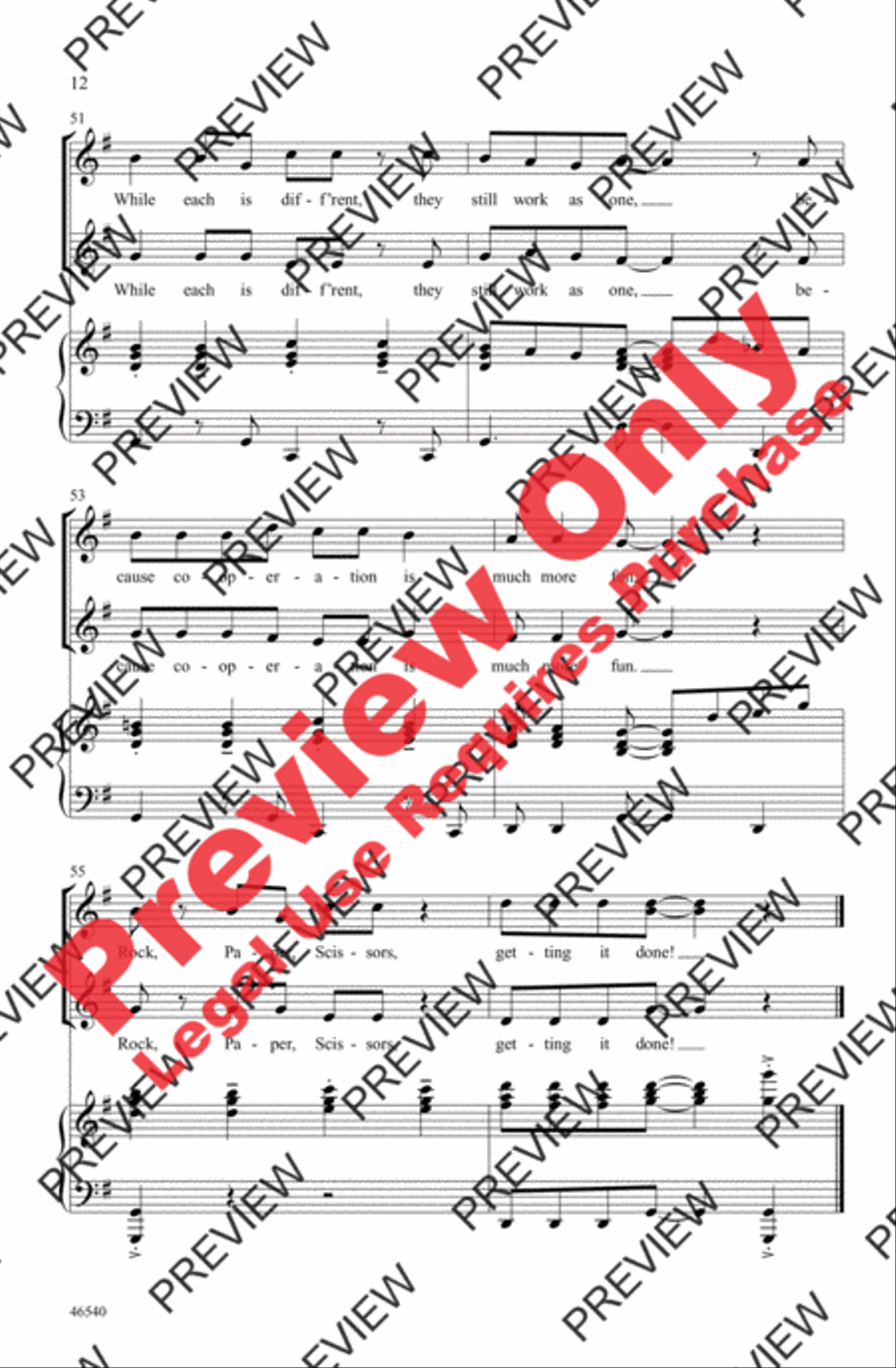 Rock, Paper, Scissors 2-Part scores gallery preview page 12