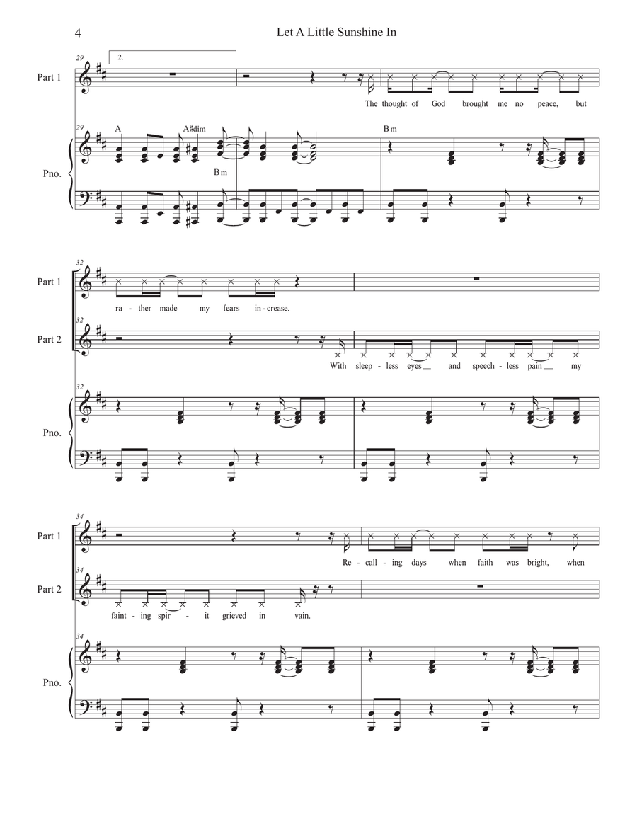 Let A Little Sunshine In (2-part choir) 2-Part scores gallery preview page 4