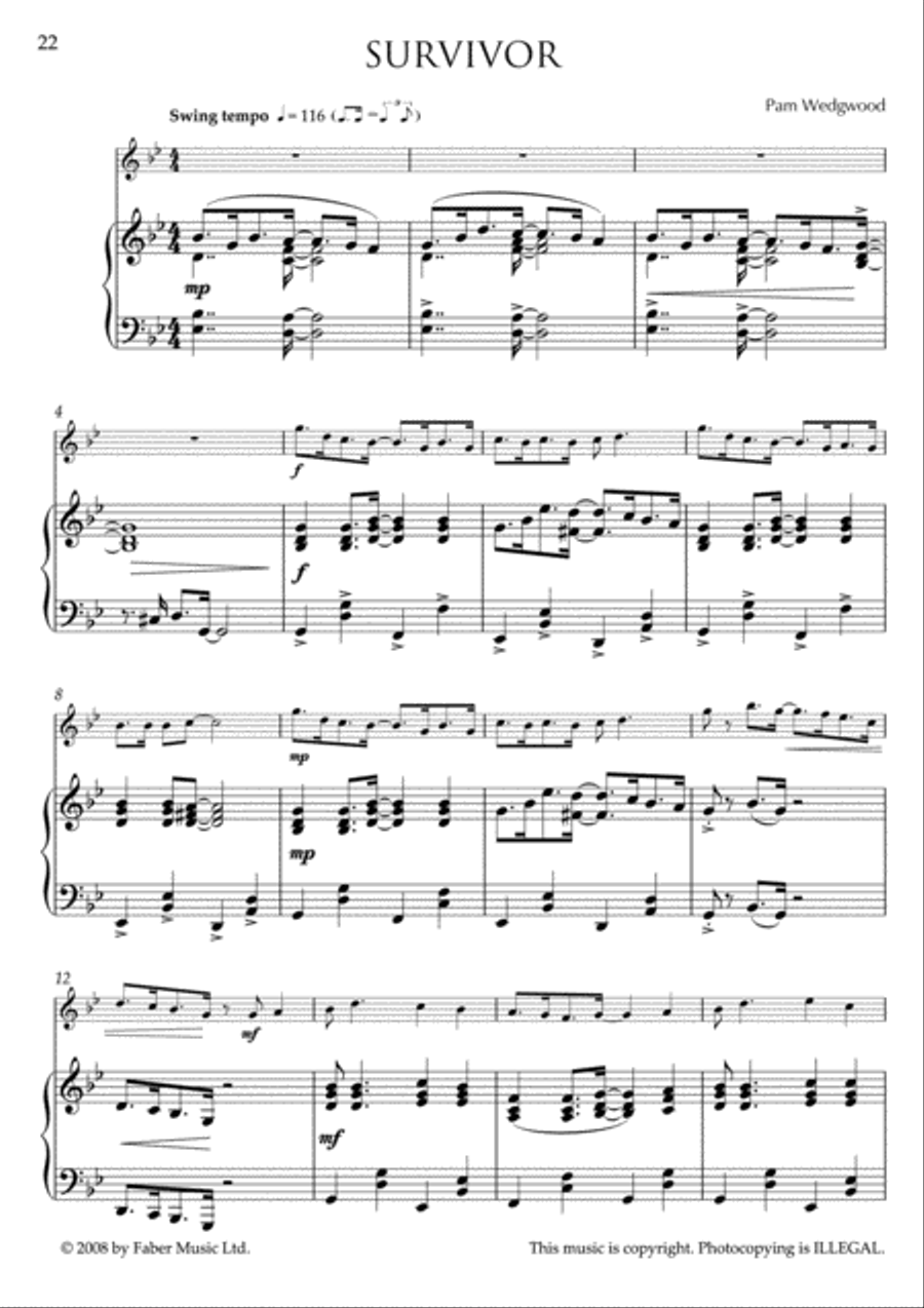 After Hours for Oboe and Piano Piano Accompaniment scores gallery preview page 4