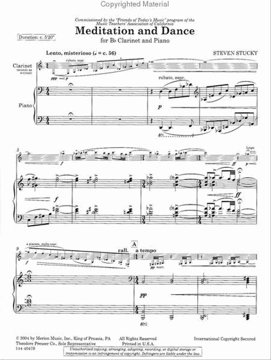 Meditation And Dance Chamber Music scores gallery preview page 2