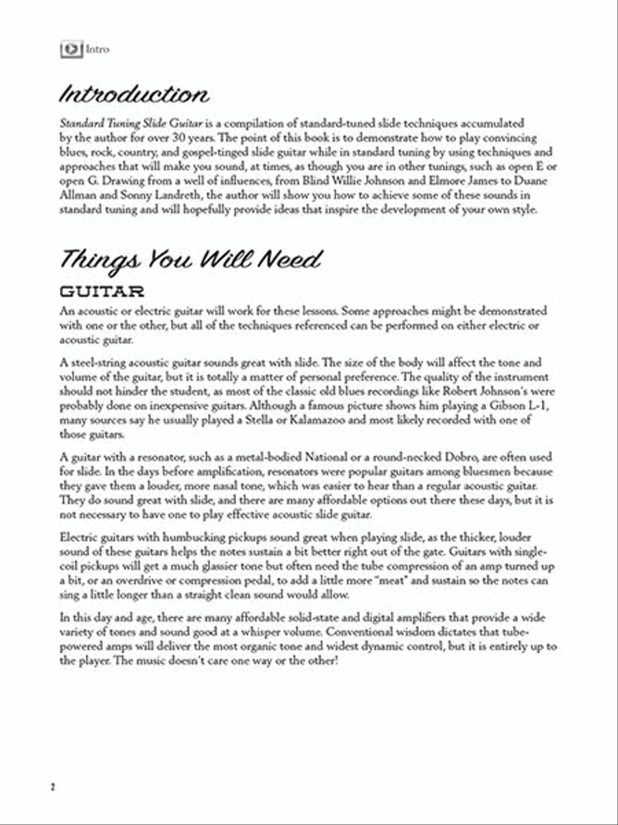 Standard Tuning Slide Guitar Slide Guitar scores gallery preview page 3