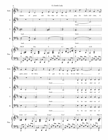 O, Gentle Lady (Vocal Solo with SATB) image number null